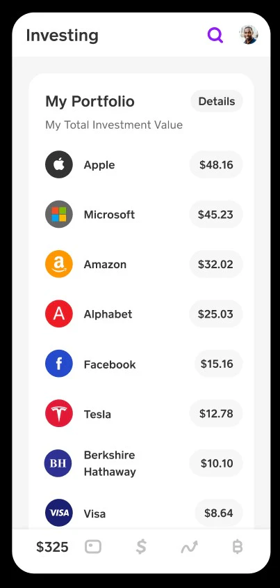 screenshot of Cash App